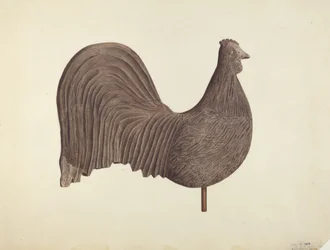Rooster Weather Vane, pravděpodobně 1940.