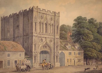 Západní fronta Abbey Gate, Bury St. Edmunds, 1788-1801