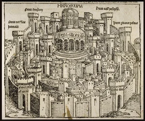 Jeruzalém ze Schedelsovy kroniky světa, cca 1493.