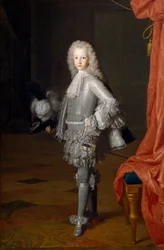 ""Portrét Ludvíka I. Španělského (1707-1724)"" (Louis I. jako princ z Asturie) Obraz Michelangela Houasse (1680-1730) 1717 Rozměr 172x112 cm Museo del Prado, Madrid