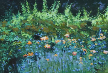 Parterre de fleurs, 2003 (olej na desce)