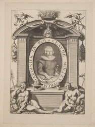 Claude Mollet, první Gardener of the Roy, z Theater des Plans et Jardinages, pub. 1652 (rytina)