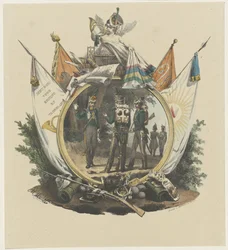 Medailon s dobrovolnými lovci z Utrechtské univerzity, 1830