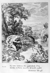 Narcis zamilovaný do vlastního odrazu, 1655