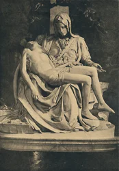 Roma - bazilika svatého Petra. Pieta od Michelangela, 1910