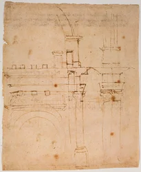 Náčrty kopule Santa Maria del Fiore