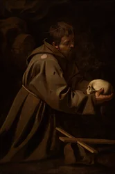 Svatý František v meditaci, cca 1606.