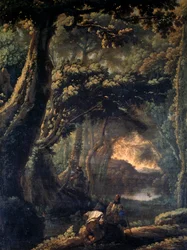 Lov lysky, Michelangelo Cerquozzi známý jako Michelangelo delle Battaglie (1602-1660), olej na plátně, 67x51 cm.