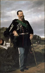 Portrét Viktora Emanuela II., prvního italského krále (olej na plátně)