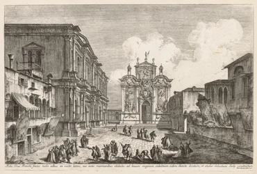 Pohledy na Benátky: Campo S. Rocco, 1741.