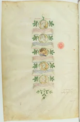 Genealogie rodu Visconti (BNF, ms lat. 5888) btv1b10020318d, f36
