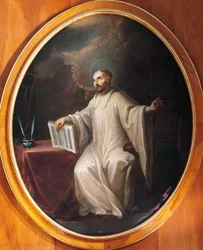 Svatý Bernard z Clairvaux, připisovaný Miguelu Cabrerovi (1695-1768)