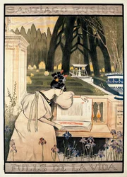 Plakátová prezentace „Stránky života“, série litografií ilustrujících básně v próze Santiago Rusinol y (i) Prats (1861-1931)
