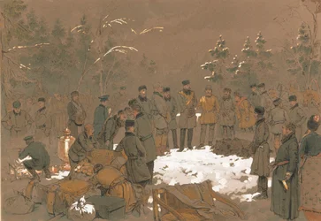 Lov na medvěda cara Alexandra II., 1872.