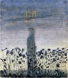 Znamení Panny (z cyklu ""Zodiac") par Ciurlionis, Mikalojus Konstantinas (1875-1911). Tempera na papíře, rozměr : 35,6x31,3