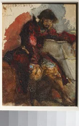 Ilustrace k básni Píseň kupce Kalašnikova od M. Lermontova par Vrubel, Michail Alexandrovič (1856-1910)
