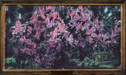 Šeřík (Lilac) - Obraz Michaila Alexandroviče Vrubela (Vrubel) (1856-1910), olej na dřevě, ruské umění 19.-20. století, modernismus - Státní Treťjakovská galerie, Moskva