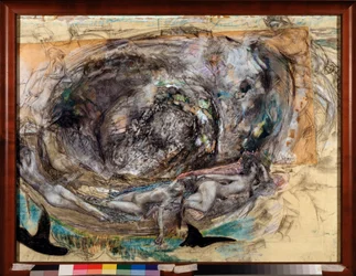Shades of a Lagoon - Práce Michaila Alexandroviče Vrubela (Vrubel) (1856-1910), tužka a akvarel na papíře