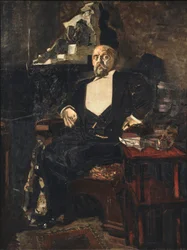 Portrét zakladatele první ruské soukromé opery Savva Mamontov 1841-1918, 1897