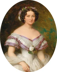 Portrét hraběnky Marie Gabrielly Josephy Anny Szápáryové 1834-1912, rozené Atzél de Borosjenö, 1857.