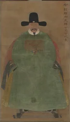 Han Yige, asi 1368-1644 (závěsný svitek, barva na hedvábí)