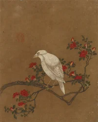 Deset obrázků ptáků a květin (barva na hedvábí)