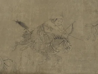 Zajetí Cai Wenji, 14.-15. století (inkoust na papíře)