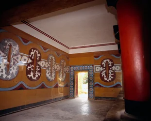 Řecké umění: sál paláce Knossos, Řecko.