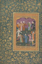 Dancing Dervishes, Folio z alba Shah Jahan, recto: ca. 1610, verso: cca. 1530-50.