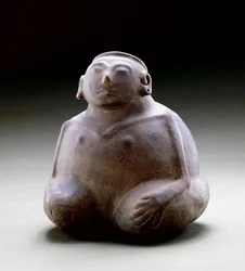 Nádoba s lidskou podobiznou, 1300-1500 (keramická)