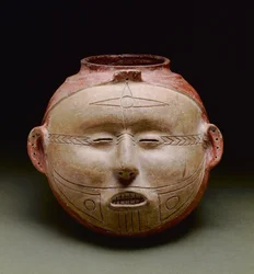 Nádoba s lidskou podobiznou, pozdní Mississippské období, 1300-1500 (keramická)