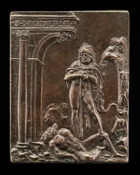 Herkules triumfující nad Antaeem, konec 15. - začátek 16. století.