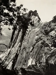 „Budování říše“ ve fašistickém věku: Mount Bianco, Zaad Amba, 9.5.1936 (černobílá fotografie)