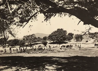 „Budování říše“ ve fašistickém věku: studny v dolní pláni, 09.05.1936 (čb foto)
