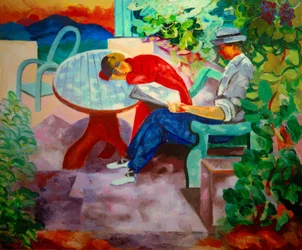 Siesta v Saint-Tropez (Kisling s Renée)