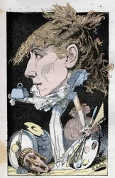 Portrét komičky Henriette Rosine Bernard dit Sarah Bernhardt (1844-1923)