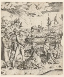 Het martelaarschap van de heilige Catharina   1355546   cs       czech Successfully Translated  Original: The Seconda Macchina for the Chinea of 1767: Mount Etna with the Forge of Vulcan Translat: The Seconda Macchina for the Chinea of 1767: Mount Etna wit