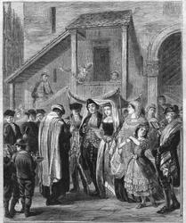 Židovská svatba v Německu v roce 1869.