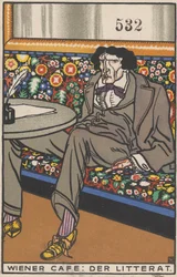 Vídeňská kavárna: Muž dopisů Vídeňská kavárna: Der Litterat, 1911.