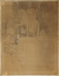 Hřbitovní scéna z opery Wolfganga Amadea Mozarta "Don Giovanni"