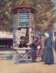Novinový stánek, Paříž, 1903