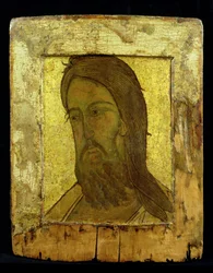Ikona sv. Jana Křtitele, cca 1500 (zlato a tempera na panelu)
