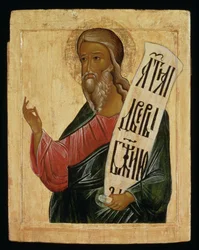 Prorok Ezechiel (stříbrné zlacení a tempera na desce)