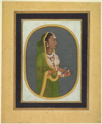 Dvorní dáma nalévající víno, c. 1760, hranice cca. 30. léta 19. století.