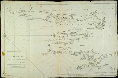 Jihozápadní pobřeží Irska od Staggs of Castle Haven po Dursey I. Vyšetřil a navigoval M. Mackenzie Sen. 1775.