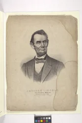 Abraham Lincoln (ručně kolorovaná litografie)