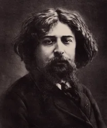 Portrét Alphonse Daudet (1840-1897), francouzský spisovatel (foto)