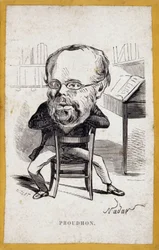 Portrétní náboj (portrétový náboj) od Pierre-Josepha Proudhona (Pierre Joseph Proudhon