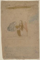 Dáma s obsluhou, ca. 1775-80.