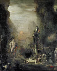 Hercules a Lernaean Hydra, po Gustave Moreau, kolem roku 1876